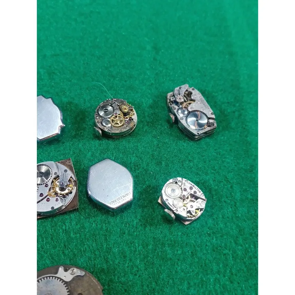Old Wind Up Watch Movement Lot Of 9